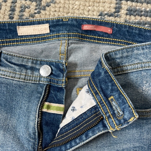 Pilcro Blue Skinny Jeans with Vintage Appeal - Picture 2 of 5